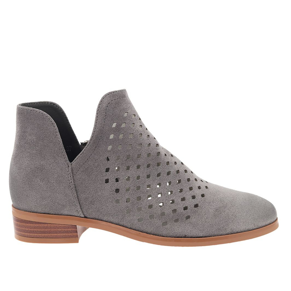 Wiosenne botki zamszowe w kolorze szarym Vinceza