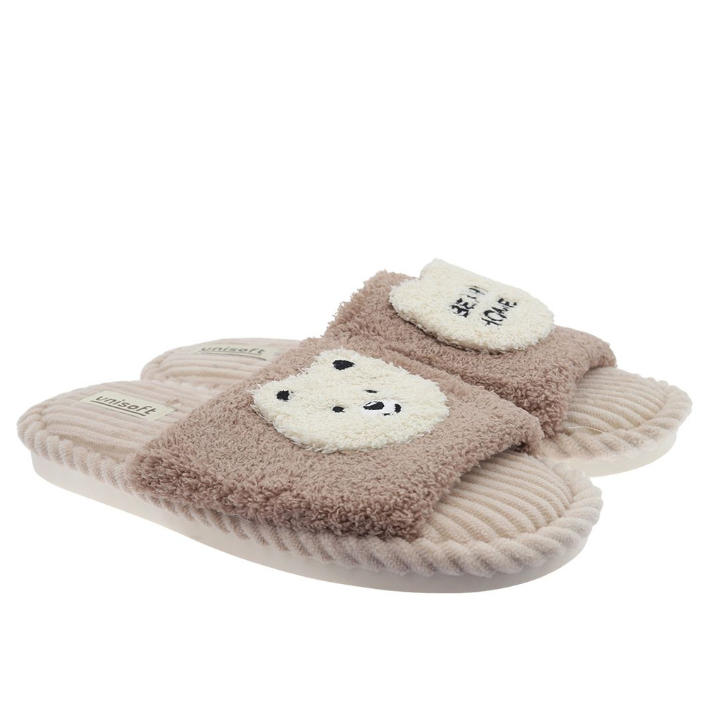 Хутряні жіночі коричневі сліпони