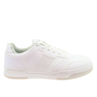 Półbuty męskie sportowe białe z eko skóry News