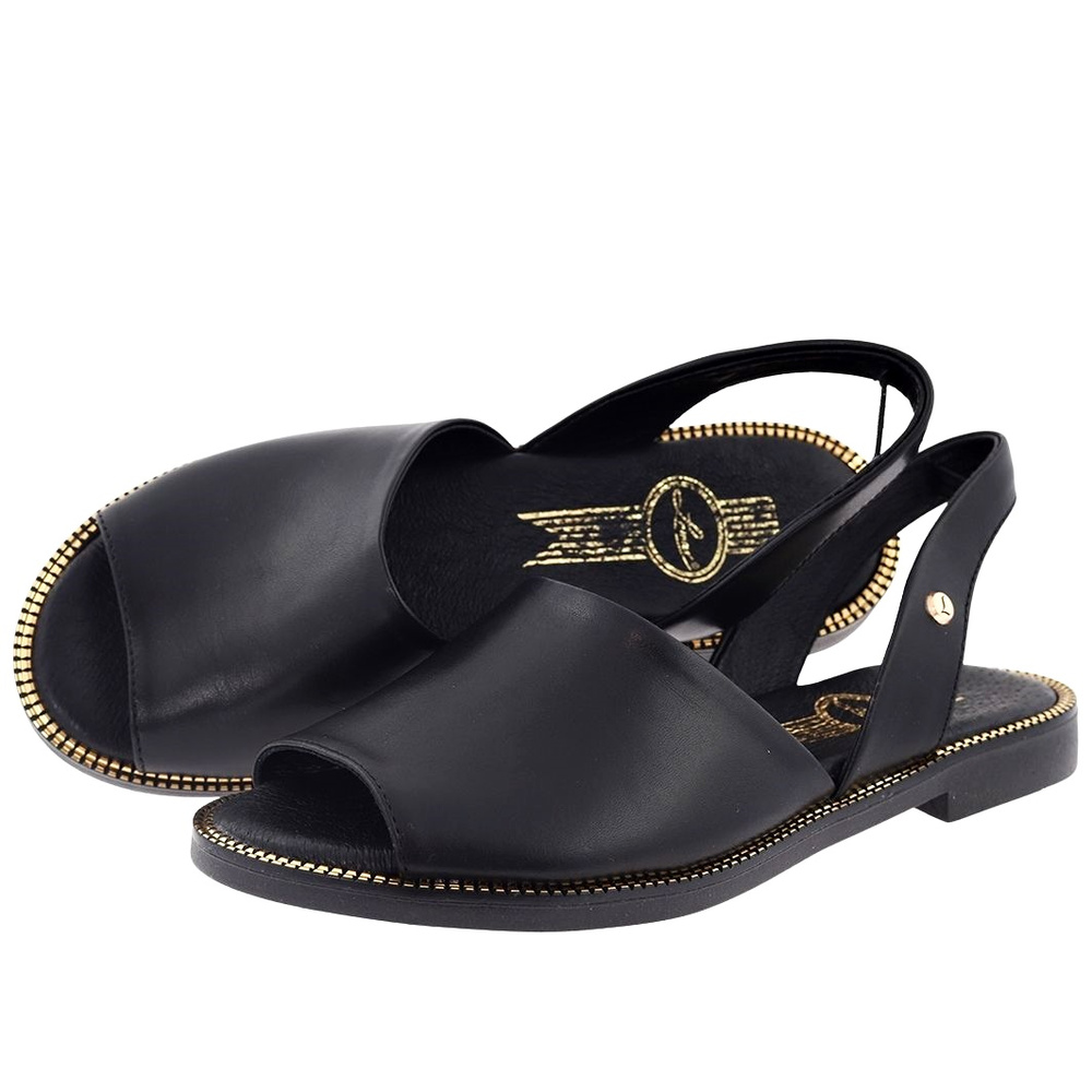 Sandały z zabudowaną cholewką czarne Lemar