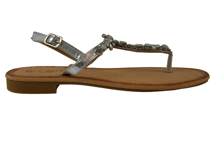 Sandały S. Barski MY-33151 srebrne