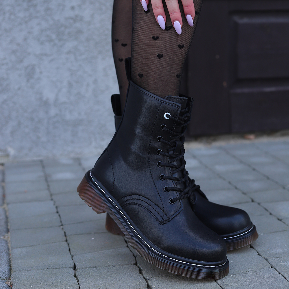 Чорні шкіряні черевики Filippo