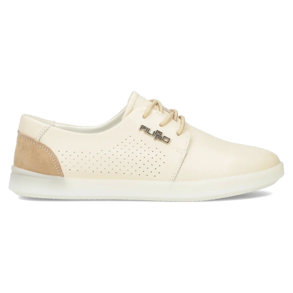 Бежеві шкіряні спортивні туфлі Filippo