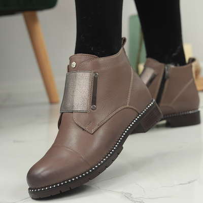 Шкіряні ботильйони Loretta Vitale капучино