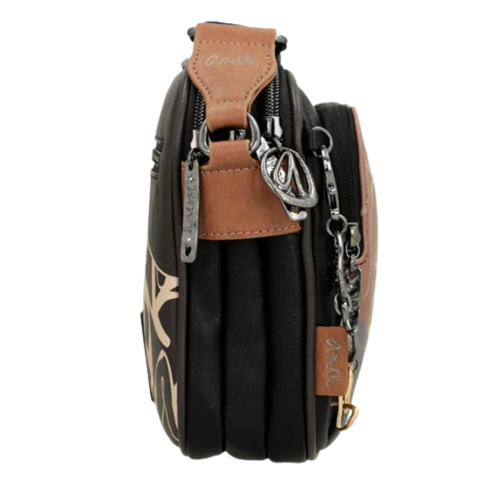 Маленька коричнева сумка на три відділення Anekke Heartbeat