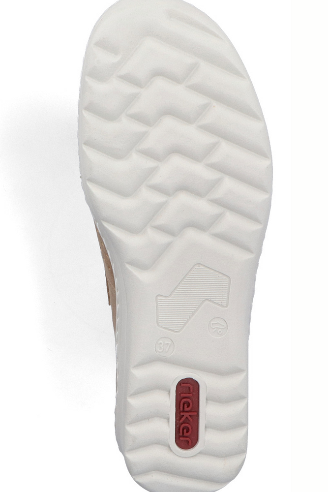 Жіночі бежеві ажурні туфлі на липучці, виготовлені з еко шкіри