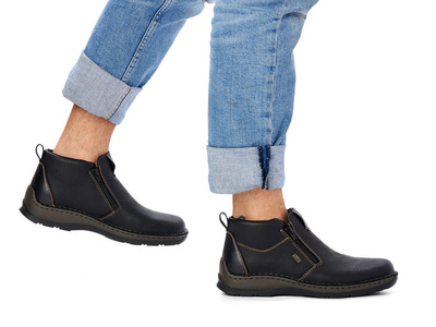 Botki męskie Rieker 05398-00 czarne