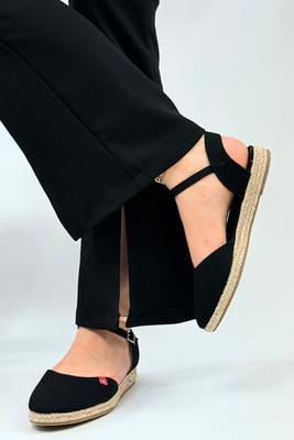 Czarne espadryle z odkrytą piętą Big Star