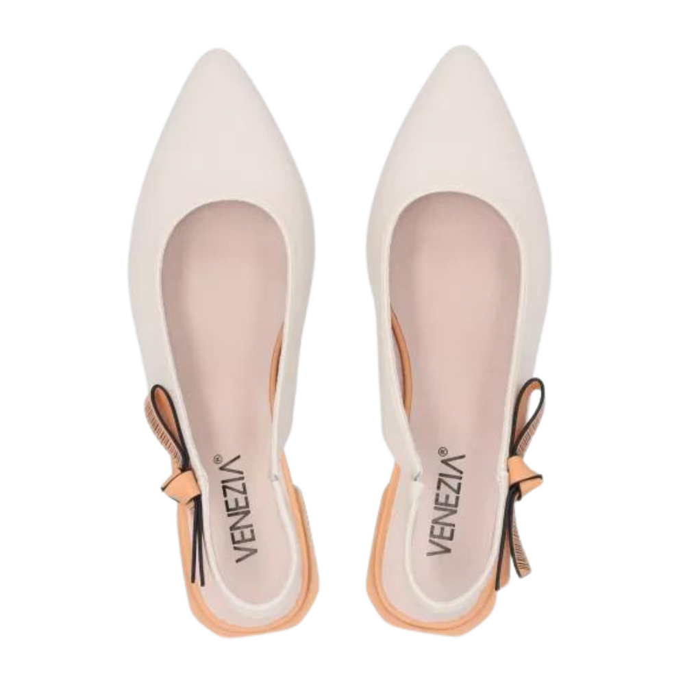Бежеві шкіряні туфлі Venezia на високих підборах