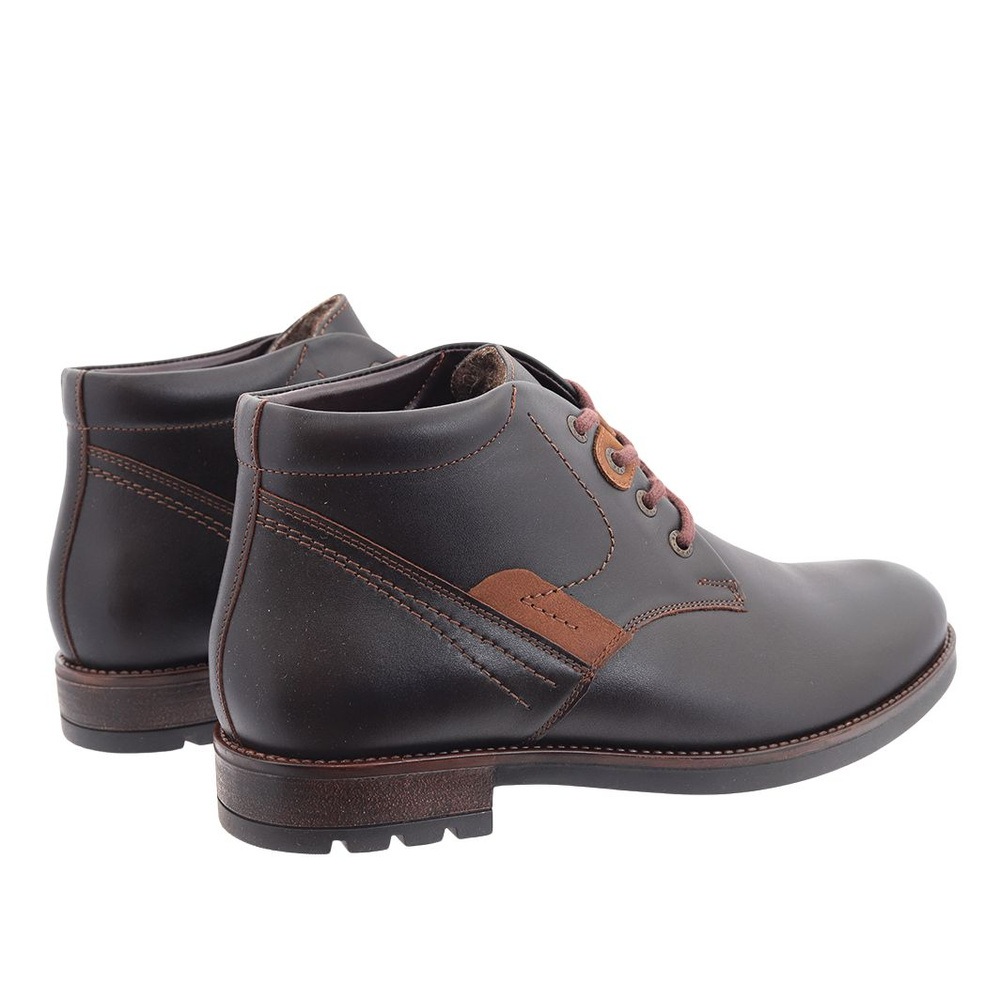 Trzewiki męskie skórzane brązowe Activ