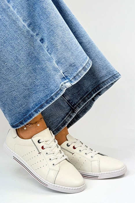 Туфлі шкіряні, білі, сліпони на платформі