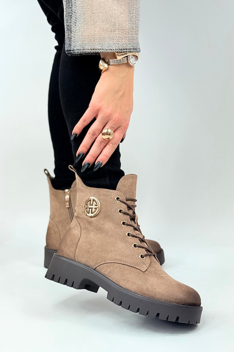 Черевики Potocki чорні на декоративному каблуці