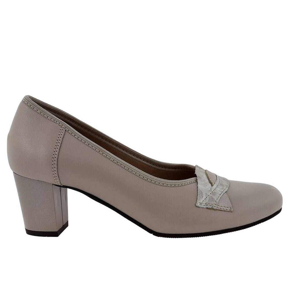 Бежеві шкіряні жіночі туфлі Galant на високих підборах