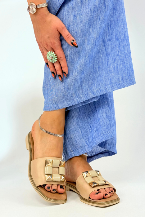 Золоті туфлі на шпильці Marco Tozzi