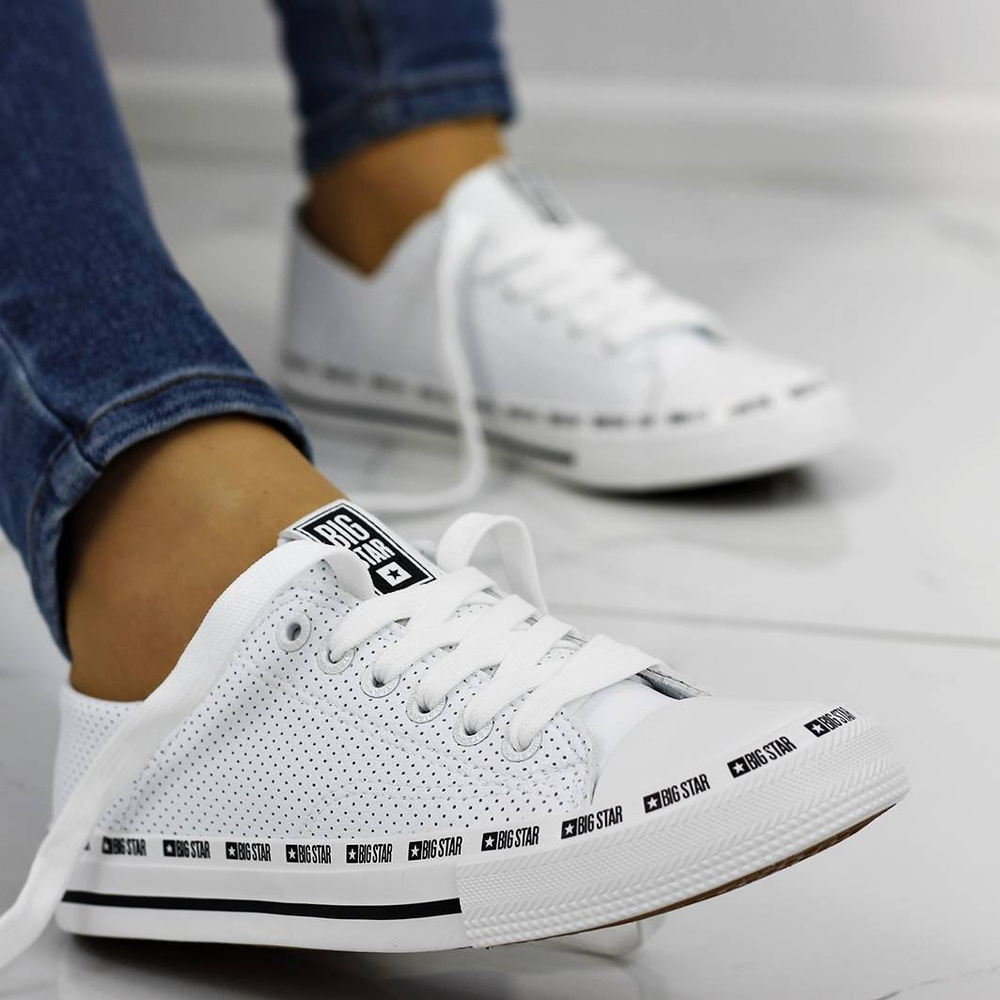 Жіночі білі кросівки Big Star з екошкіри