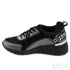 Sneakersy Vinceza 21-8693 czarno - srebrne z napisami
