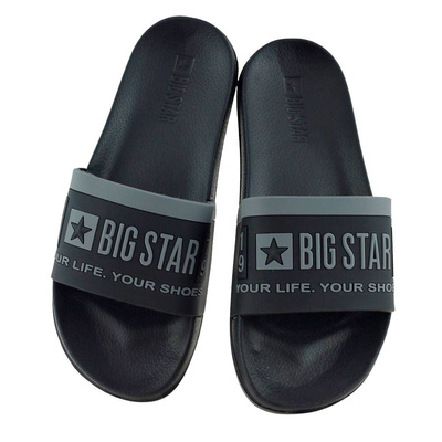 Czarne klapki domowe, basenowe Big Star