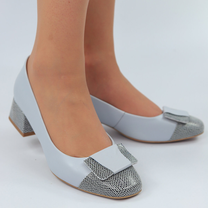 Сірі шкіряні човники Kordel