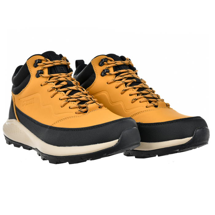 Чоботи шкіряні на шнурівці на суцільній підошві Big Star