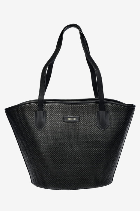 Shopperka damska z kosmetyczką czarna