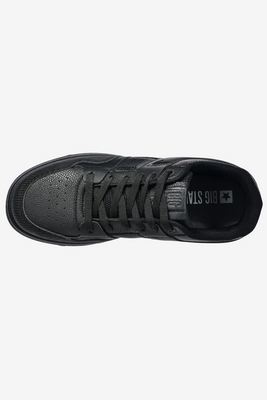 Sneakersy męskie czarne z ekoskóry na grubszej podeszwie Big Star