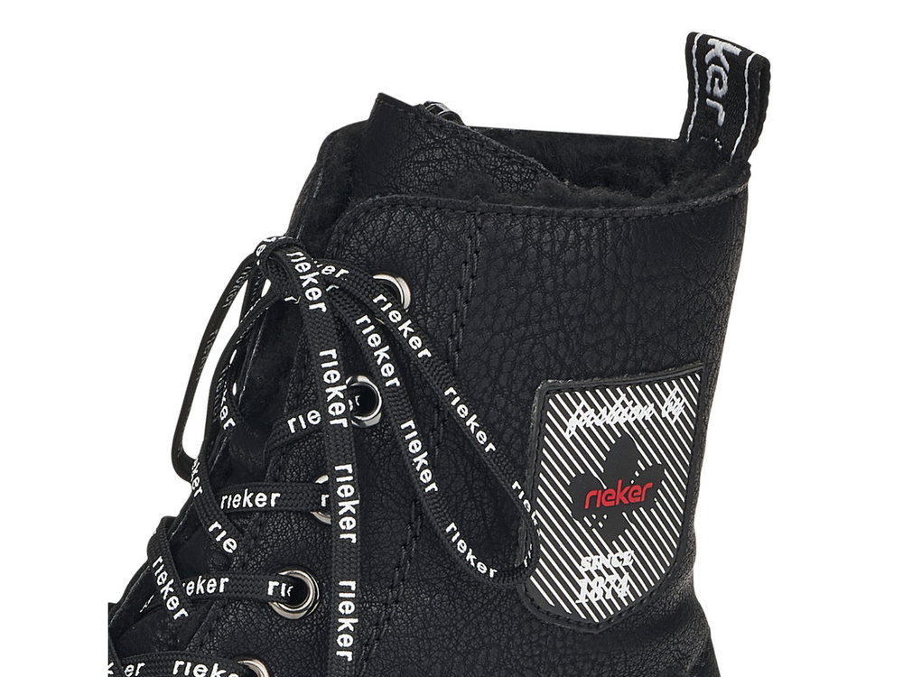 Trapery RIEKER X3410-00 czarne sznurowane