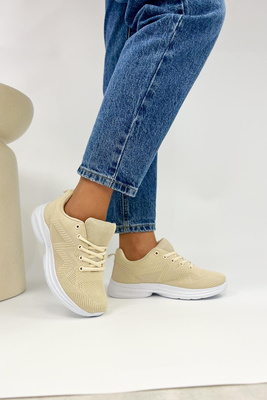 Beżowe adidasy damskie siateczkowe 