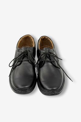 Шкіряні сліпони на танкетці на блискавці, чорні