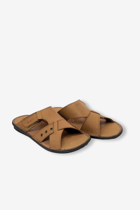 Чорні шкіряні босоніжки на липучці Polbut