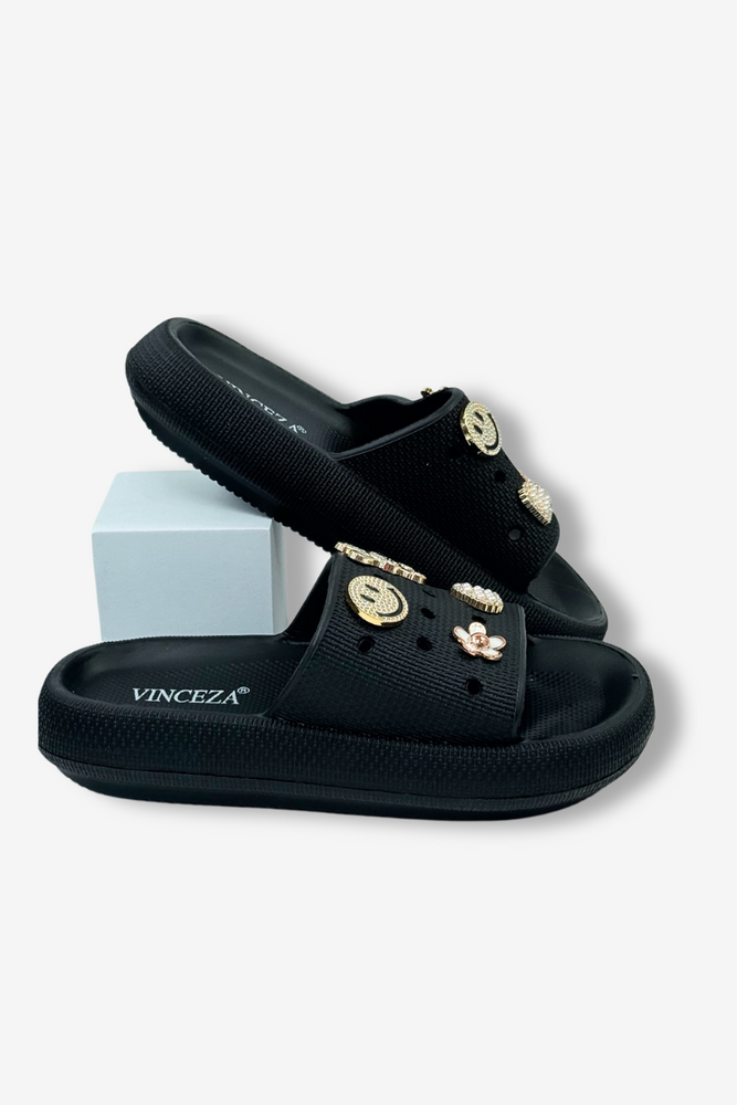 Бежеві жіночі поролонові шльопанці Vinceza