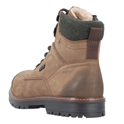 Чоловічі бежеві ботильйони на шнурівці на блискавці Rieker