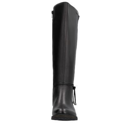 Kozaki skórzane czarne przed kolano na zamek Rieker