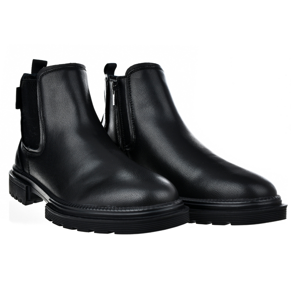 Botki męskie sztyblety czarne wsuwane 