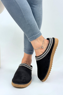 Жіночі темно-сині сліпони з гумовою вставкою