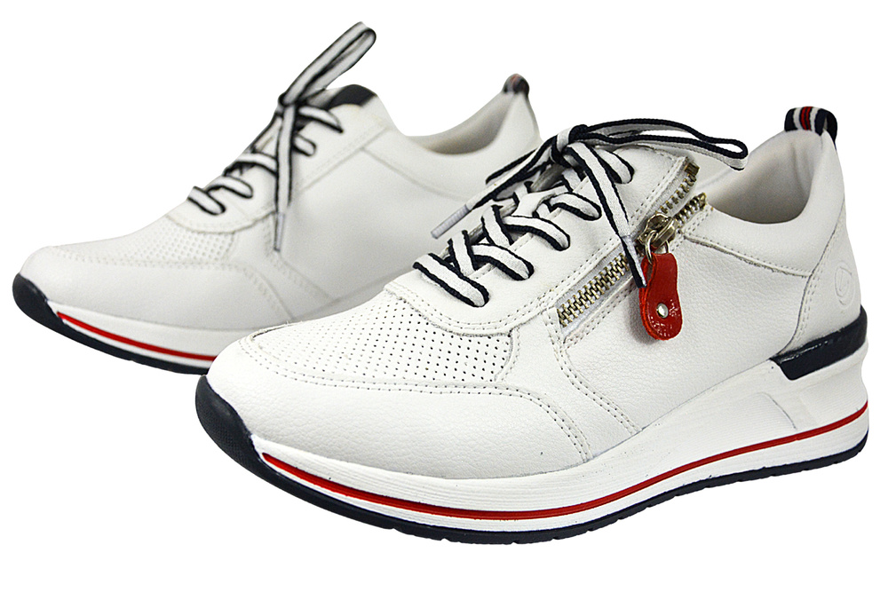 Sneakersy Remonte D3207-80 białe
