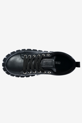 Жіночі чорні кросівки на шнурівці на товстій підошві Big Star