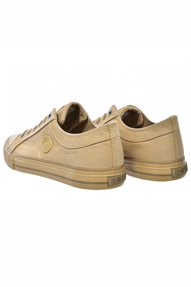 Beżowe trampki męskie sznurowane płaskie Big Star