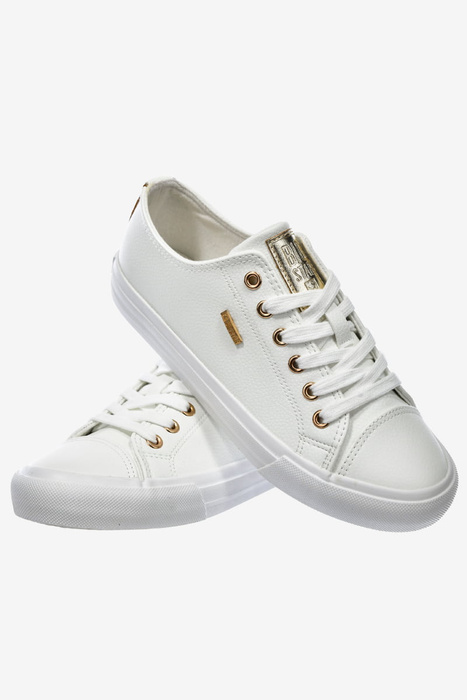 Білі жіночі кросівки Big Star на шнурівці на платформі