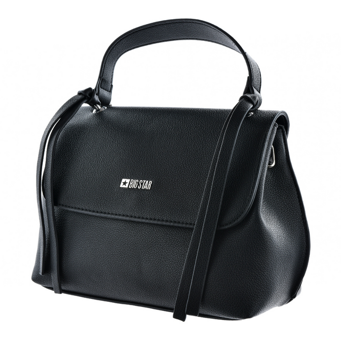 Чорна жіноча сумка з клапаном і застібкою на блискавці Big Star