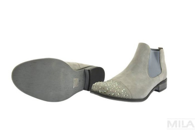Szare botki Exquisite z ozdobami 942
