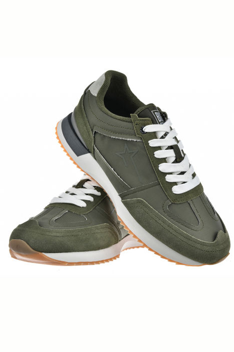 Buty sportowe męskie sznurowane khaki Big Star