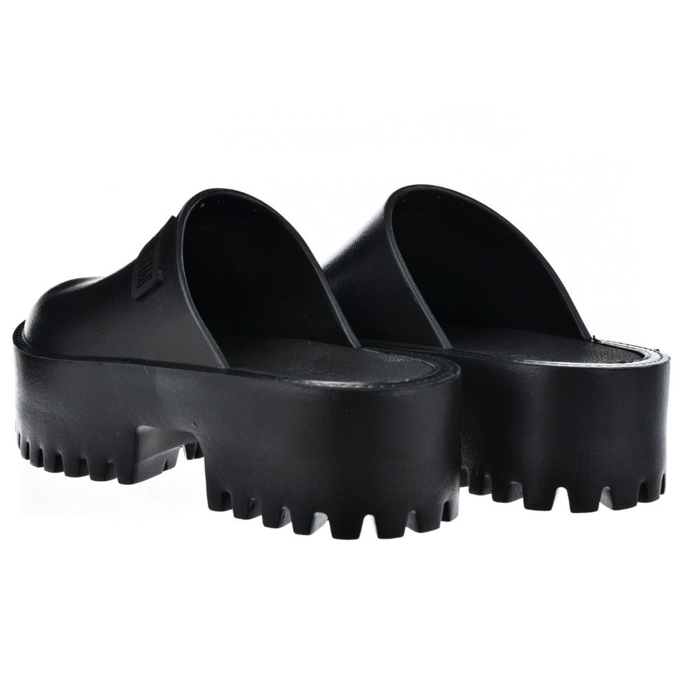 Klapki damskie czarne kryte na klocku z platformą Big Star