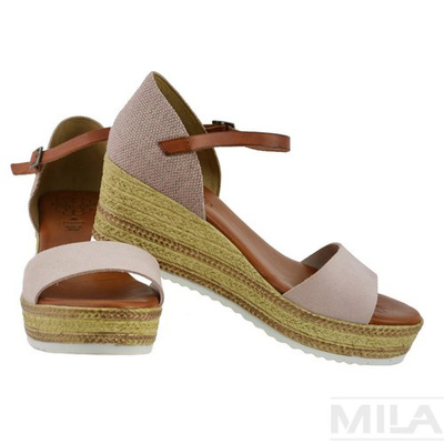 Босоніжки на танкетці PORRONET POR 2438 ROSA