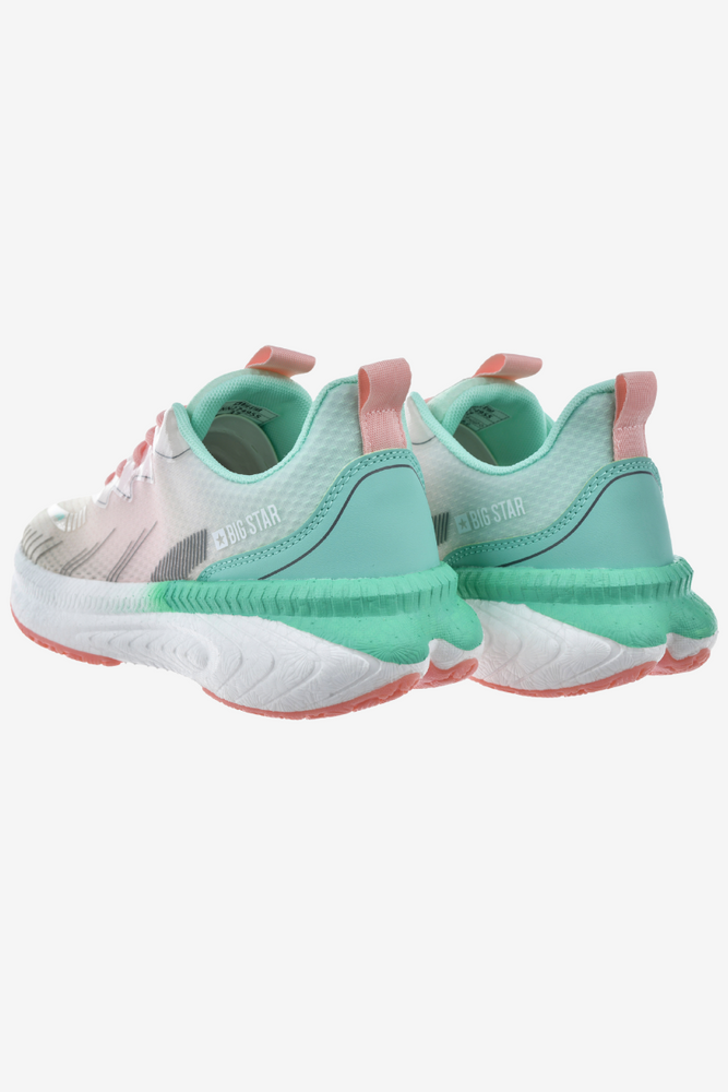 Sneakersy przewiewne zielone lekkie sznurowane Big Star