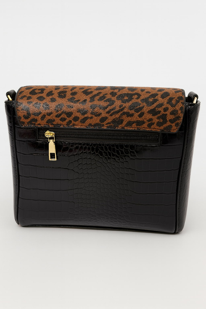 Жіноча чорна сумочка з подвійною ручкою і ремінцем Big Star