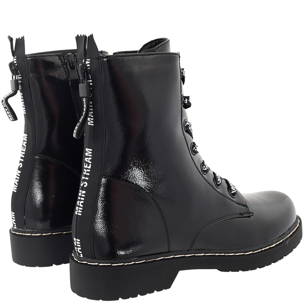 Чорні лаковані чоботи Vinceza