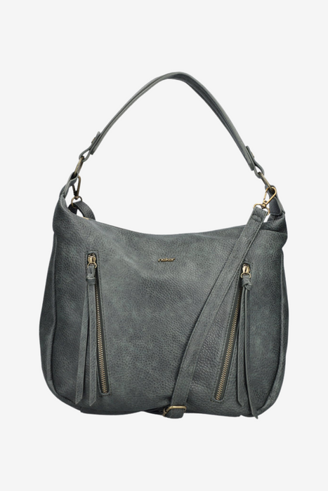 Klasyczna duża shopperka z ekoskóry szara Rieker