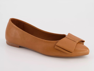 Жіночі гладкі коричневі балетки Venezia