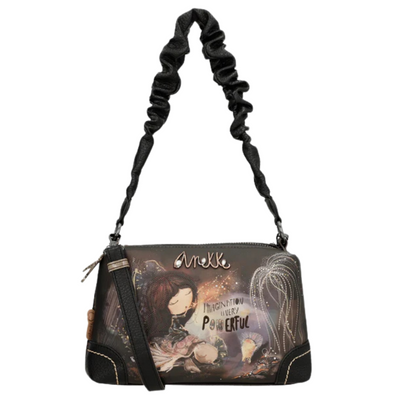 Маленька сумка-месенджер на три відділення з подвійним ремінцем Anekke Dreamverse