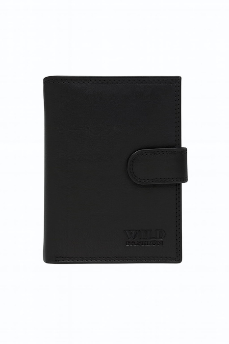 Męski portfel na zatrzask czarny